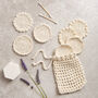 Day's Of The Week Cotton Pads And Bag Easy Crochet Kit, thumbnail 1 of 9