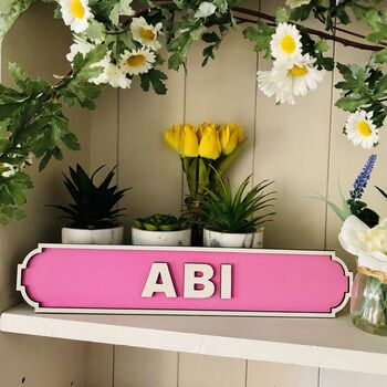 Personalised Name Road Sign Children's Room Plaque, 6 of 12