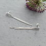 Rectangle Stud Chain Tassel Earrings, thumbnail 1 of 3