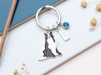 Personalised Border Collie Keyring, 3 of 11