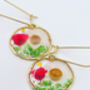 Customisable Earrings Flowers Small Circle, thumbnail 6 of 12