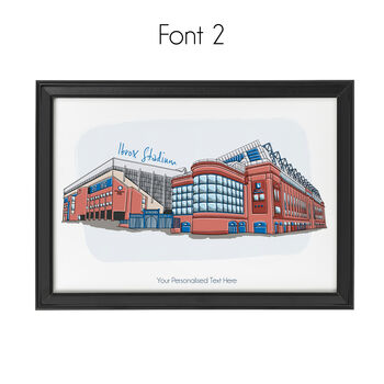 Personalised Rangers Fc, Ibrox Stadium Print, 3 of 5