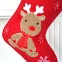 Personalised Christmas Stocking With Baby Reindeer, thumbnail 2 of 5