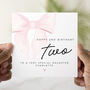 Personalised Happy 2nd Birthday Card Baby Girl, thumbnail 1 of 3