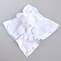 Personalised White Bunny Baby Comforter, thumbnail 7 of 9