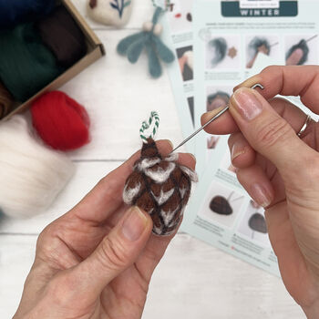 Needle Felting Kit Winter Decorations, 5 of 10