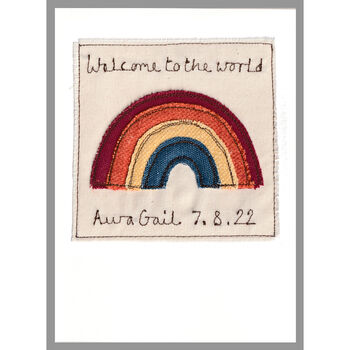 Personalised Rainbow New Baby Girl / 1st Birthday Card, 7 of 11