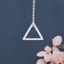 Minimalist Open Triangle Geometric Pendant Necklace, thumbnail 3 of 11