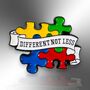 Different Not Less Spectrum Puzzle Enamel Pin Badge, Neurodivergent, Asperger's Syndrome, Autism Awareness Gifts, thumbnail 3 of 8