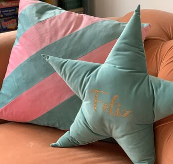 Personalised Velvet Star Cushion, 6 of 7