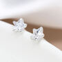 Tiny Sterling Silver Star Stud Earrings, thumbnail 1 of 8