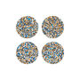 Speckled Round Cork Coasters Set Of Four: Blue, thumbnail 2 of 3