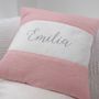 Personalised Silk And Linen Script Cushion, thumbnail 3 of 6