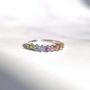 Pastel Rainbow Gemstone Ring, thumbnail 3 of 11