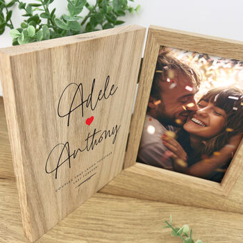 Personalised Couples Names Book Photo Frame, 3 of 7