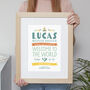 Baby Details Personalised Print, thumbnail 2 of 3