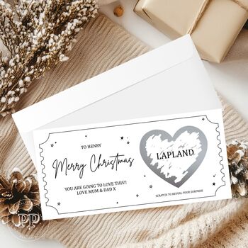 Christmas Scratch Card Gift Reveal For Events, Concerts, Theatre Holiday Surprise Ticket, 5 of 9