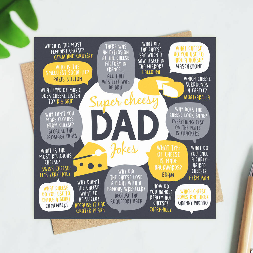 Super Cheesy Dad Jokes Card