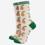 Women's Pear Fruit Bamboo Socks, thumbnail 2 of 4