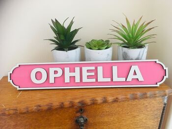 Personalised Name Road Sign Children's Room Plaque, 12 of 12