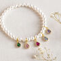 Pearl Bracelet With Family Birthstone Teardrops, thumbnail 3 of 10