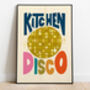 Kitchen Disco Typography Print, thumbnail 4 of 8