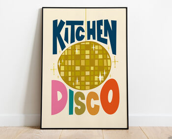 Kitchen Disco Typography Print, 4 of 8