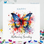 Mothering Sunday Butterfly Colourful Watercolours Card, thumbnail 1 of 12