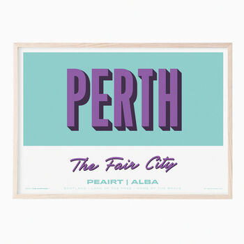Personalised Perth Retro Favourite City Travel Print, 2 of 7