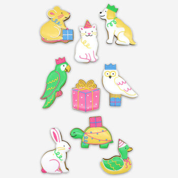 Biscuiteers Hand Iced Christmas Party Animals Biscuit Tin, 4 of 4