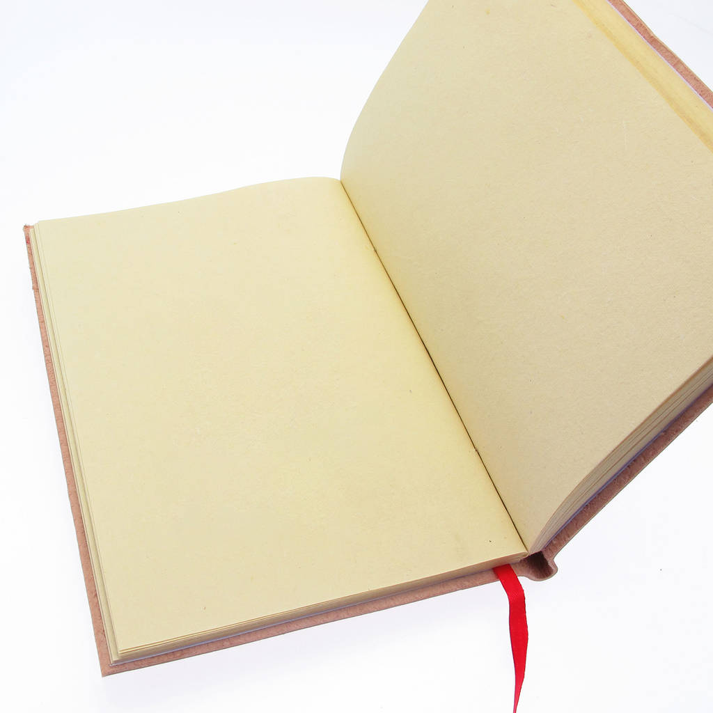 Handmade Red Embossed Leather Notebook By Paper High