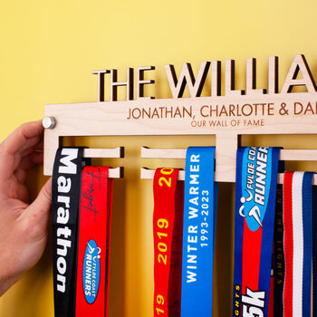 Family Medals Personalised Medal Hanger, 2 of 5
