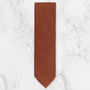 Wedding Handmade 100% Cotton Suede Tie In Burnt Orange, thumbnail 4 of 7