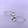 Mini Hammered Silver Disc Hoop Earrings, thumbnail 2 of 4