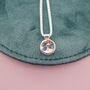 Stars And Gems Birthstone Locket In Sterling Silver, thumbnail 5 of 11