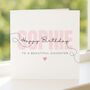 Personalised Stylish Pink Birthday Card For Daughter, thumbnail 1 of 8