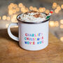 Christmas Movie Personalised Enamel Mug, thumbnail 4 of 4