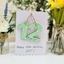Personalised 12th Birthday Card Wooden Number Gift, thumbnail 4 of 4