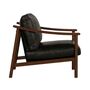 Norman Black Leather Armchair, thumbnail 4 of 6