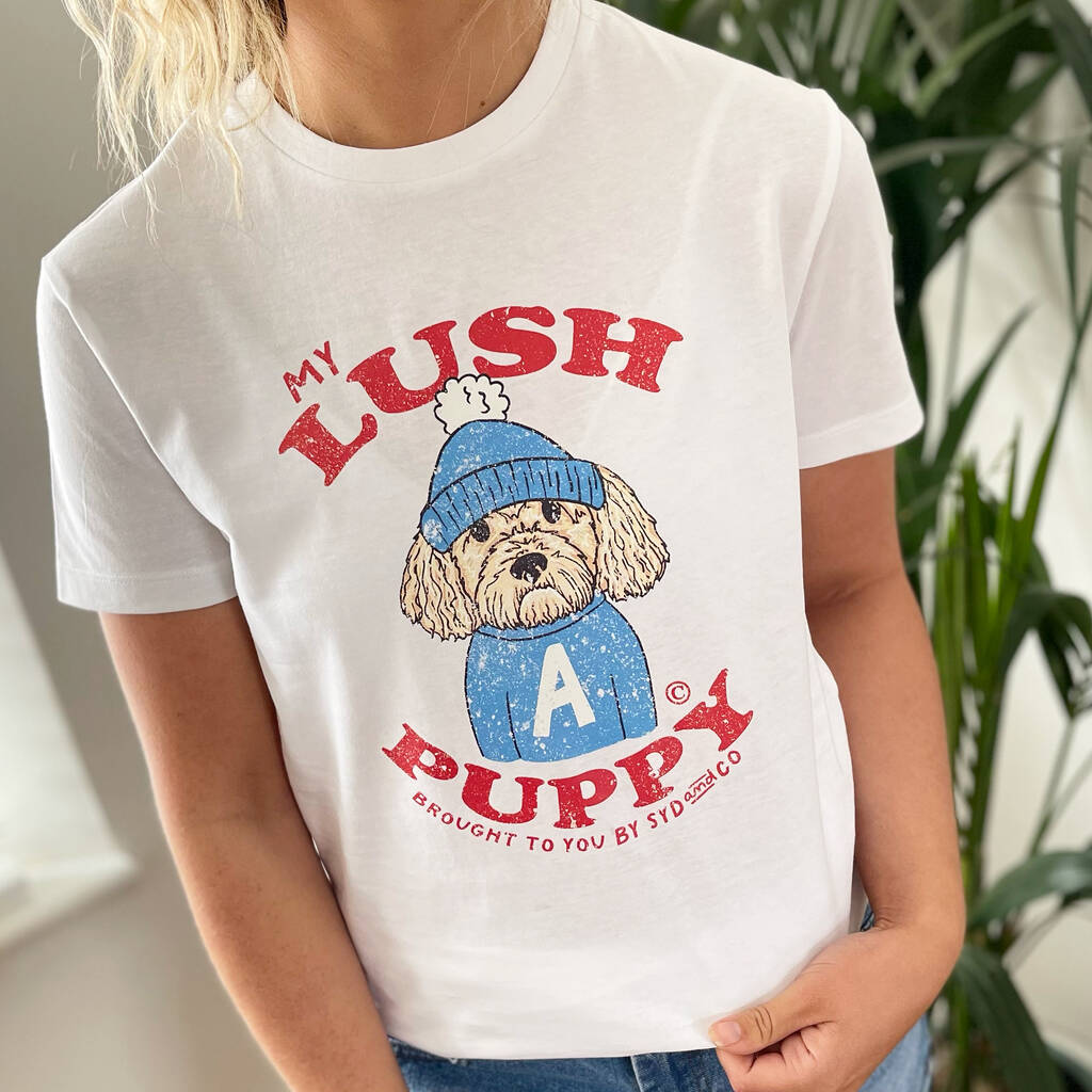 My Lush Puppy Personalised T Shirt With Your Dog On, 1 of 10