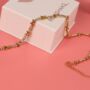 Gemma Xo Crystal Cross Choker Necklace In Gold, thumbnail 4 of 6