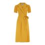 Peggy Dress In Mustard 1940s Vintage Style, thumbnail 1 of 3