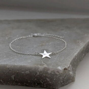 Sterling Silver Star Charm Bracelet, 6 of 10