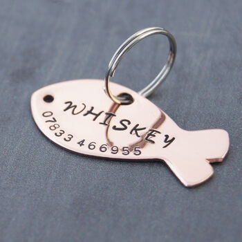 Cat Name Tag In The Shape Of A Fish, 2 of 5