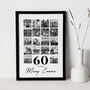 Personalised 60th Birthday Gift, Custom Photo Collage, thumbnail 3 of 6