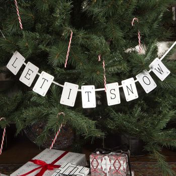 Let It Snow Vintage Christmas Bunting, 2 of 4
