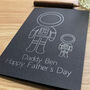 Personalised Spaceman Father And Child Card, thumbnail 7 of 8