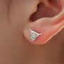 Sterling Silver Scottish Highland Cow Stud Earrings, thumbnail 1 of 12