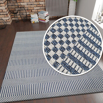Pastel Navy And White Rug The Salma, 5 of 7