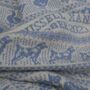 Personalised Lambswool Animals Baby Blanket Cream/Blue, thumbnail 4 of 4